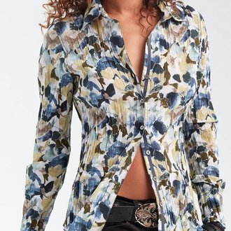 Zarchive Cino Camden Floral Petrol Blouse