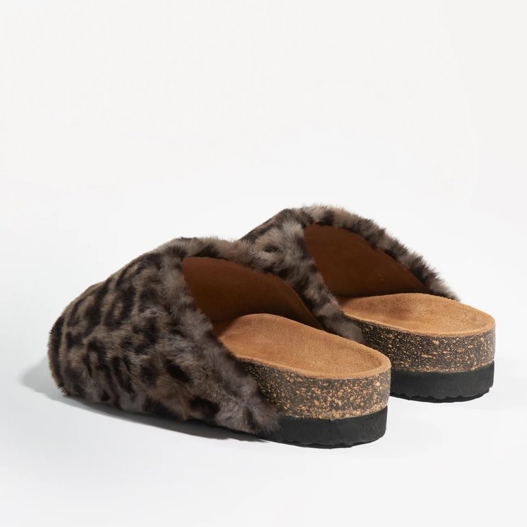 Belle rose Nova Leopard Slides