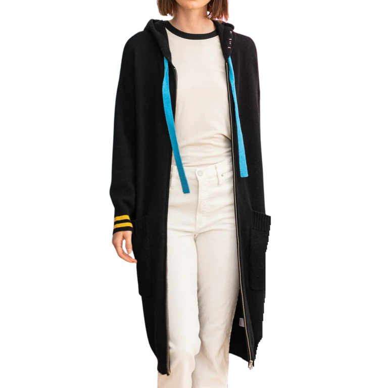 Kerri Rosenthal Boyfriend Super Long Zip Hoodie Black