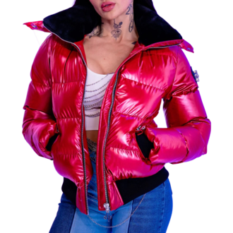 Woodpecker Woody Bomber Puffer Coat Raspberry