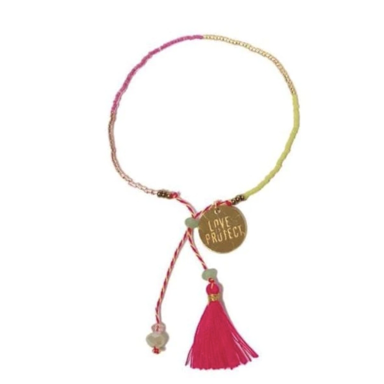 Love Is Project Bali UNITY Beaded Bracelet Pink