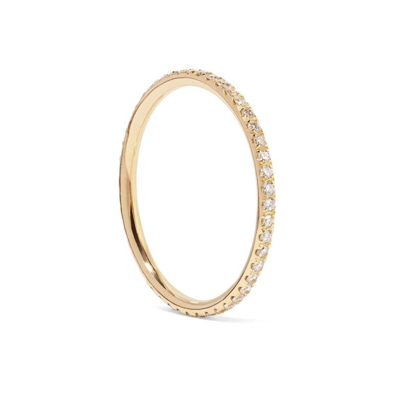 Kikichic CZ Diamond Thin Stacking Ring  Gold (7)