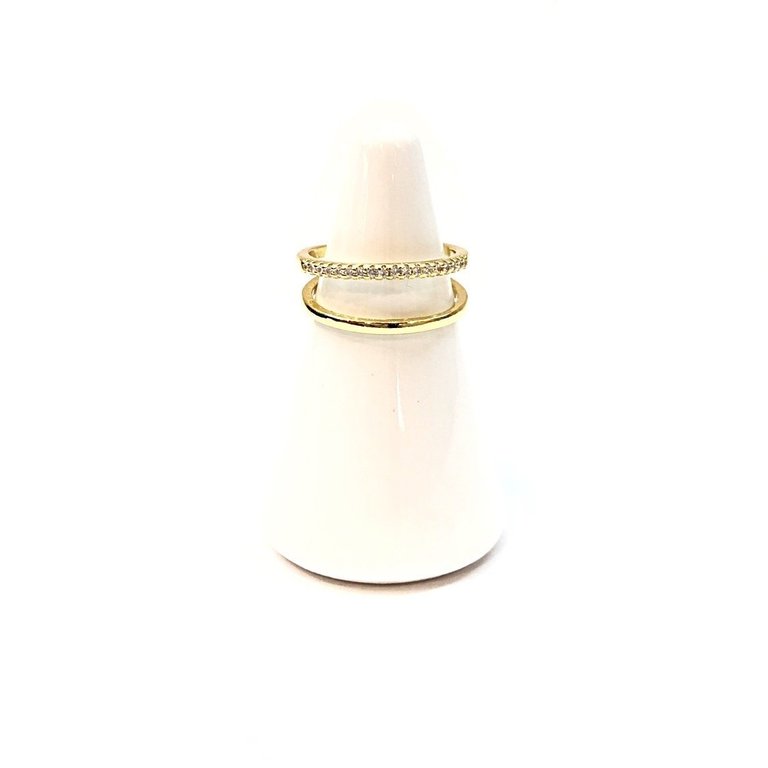 Kikichic Double Row Open Ring  Gold