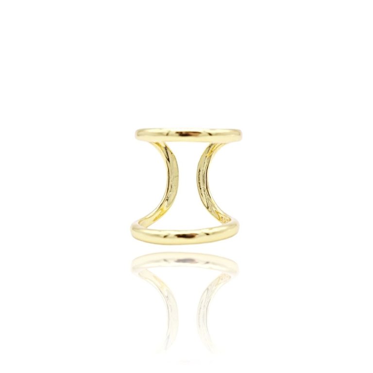 Kikichic Long Double Band Ring  14k Gold