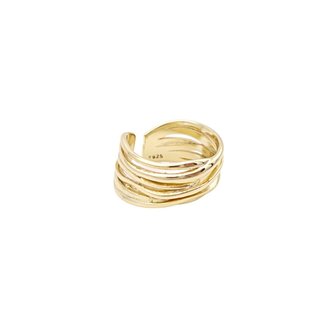 Kikichic Multiple Layered Lines Ring  Gold