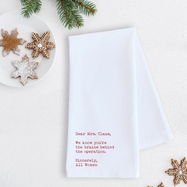 Tea Towel - Dear Mrs. Claus