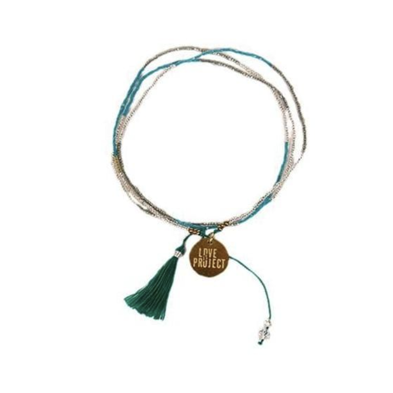 Love Is Project Bali UNITY Beaded Wrap/Necklace Green