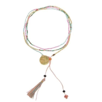 Bali UNITY Beaded Wrap/Necklace Peach