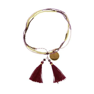 Bali UNITY Beaded Wrap/Necklace Purple