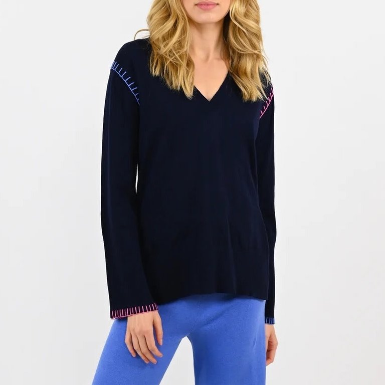 Kerri Rosenthal Viv Tunic Sweater Indigo