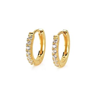 Kikichic CZ Diamond Classic Hoops Gold