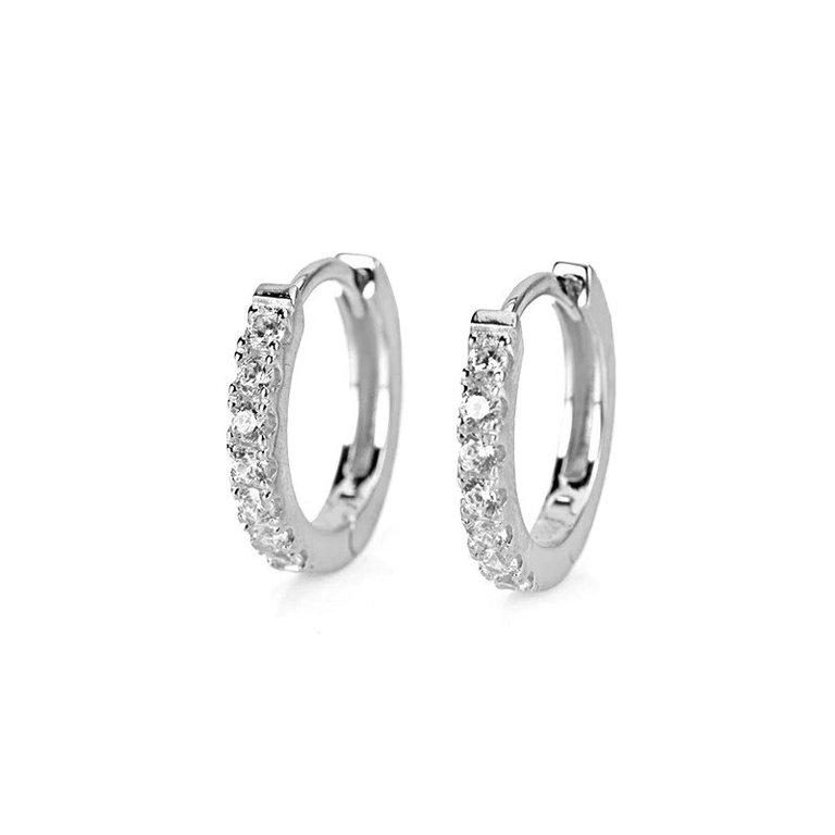 Kikichic CZ Diamond Classic Hoops Silver