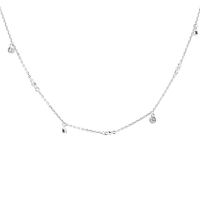 Kikichic Dangling Diamond by The Yard Choker Necklace Silver