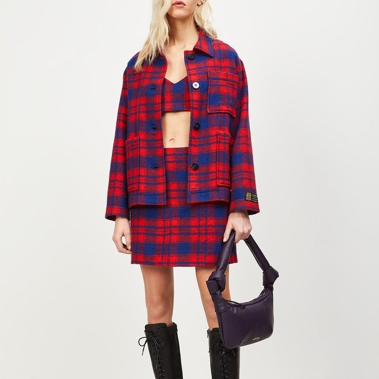 Ottodame Giacca Jacket Red/Blue Plaid