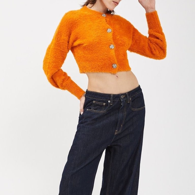 Ottodame Maglia Orange Crop Cardi