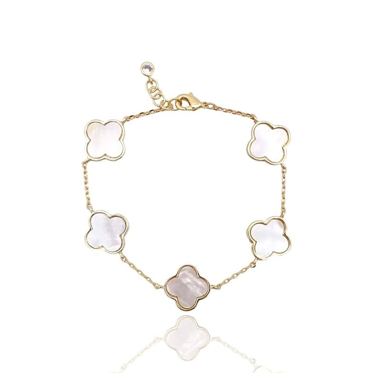 Mother of Pearl Clover Bracelet