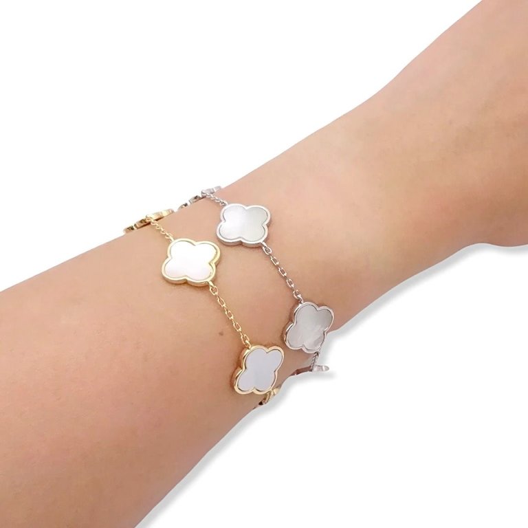 Mother of Pearl Clover Bracelet