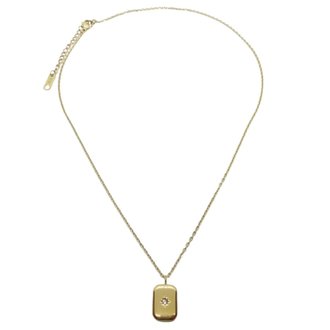 Kikichic Rectangle CZ Starburst Necklace