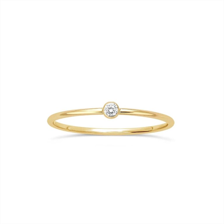 Mod + Jo 14k Gold Petite Diamond Ring