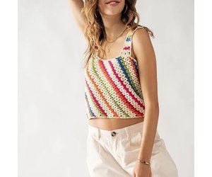 Girls Crop Crochet Cami, Girls Tops