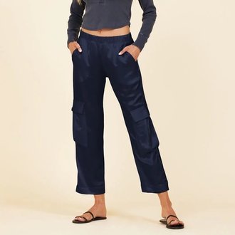 LA Made Silky Cargo Pant Dark Night