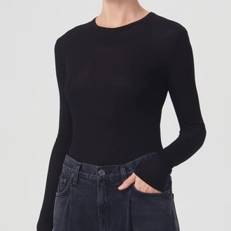 Agolde Shona Long Sleeve Tee Black