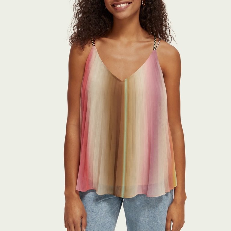 Scotch & Soda Pleated Rainbow Ombre Tank