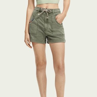 Drapy Utility Short Olive Green