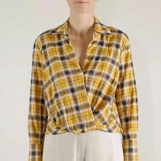 Pharoah Darryl Plaid Top in Sun