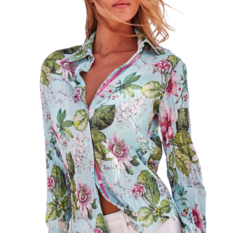 Zarchive Cino Manzanillo Blouse Pale Turquoise