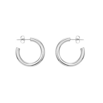 Kikichic Chunky Open Hoops Silver