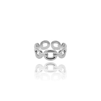 Kikichic Mariner Chain Ring Silver