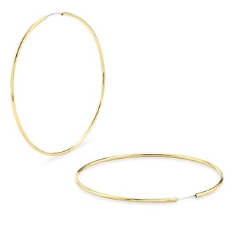 Kikichic Thin Endless Large Hoop Earrings Gold