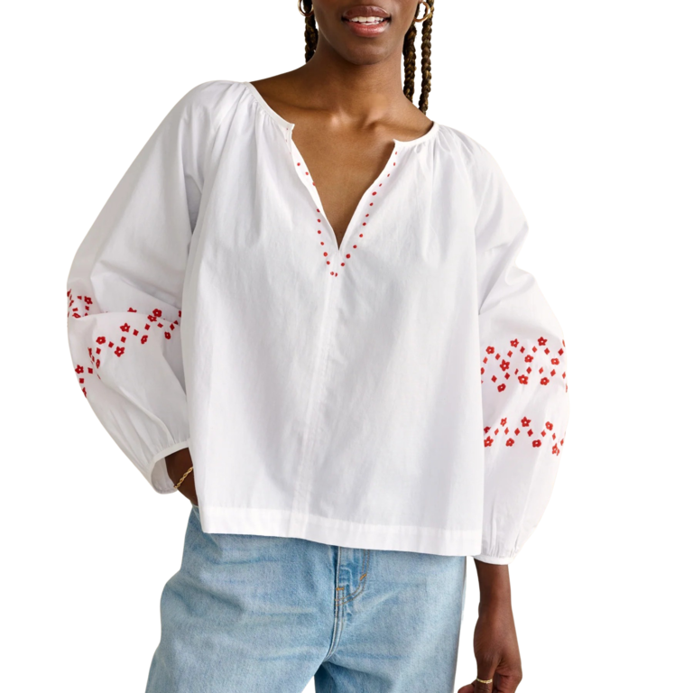Zarchive Belle rose Fanny Blouse in White