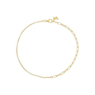 Adina’s Jewels Mixed Chain Anklet Gold (Sterling Silver Gold Plated)