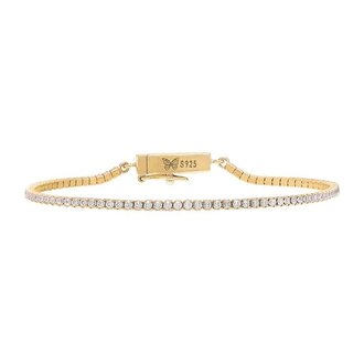 Adina’s Jewels Classic Thin Tennis Bracelet Gold (Sterling Silver Gold Plated)