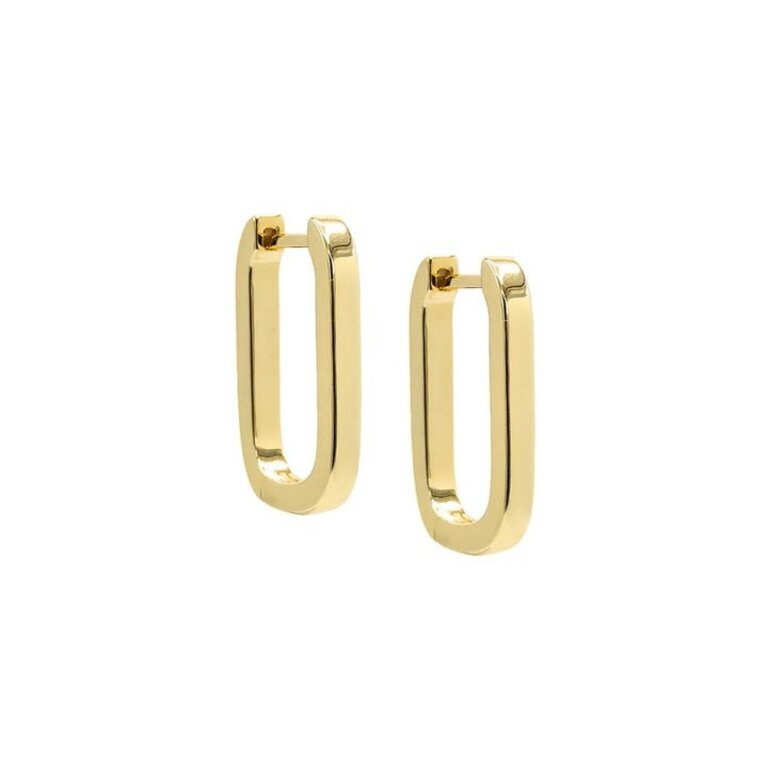 Adina’s Jewels Solid U-Shape Huggie Earring Gold (Sterling Silver Gold Plated)