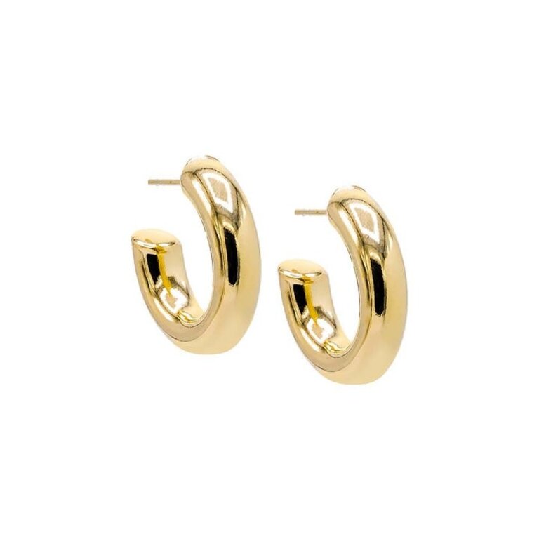 Adina’s Jewels Gold Filled Thick Hollow Hoop Earring Gold (Gold Fill)