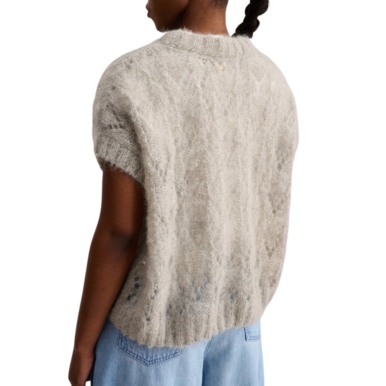 Belle rose Knit Sweater Vest Brume