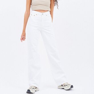 Dr.Denim Echo White High Rise Straight