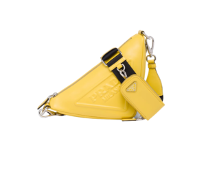 Saffiano leather Triangle bag Yellow, Louis Vuitton Editions Limitées  Handbag 366306