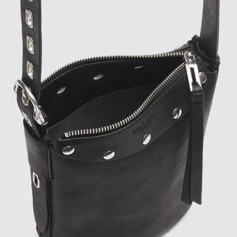 Rag & Bone Belize Mini Bucket Bag Studs Black