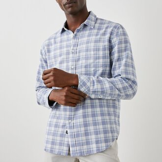 Rails Men Wyatt Shirt Seaglass White Topaz
