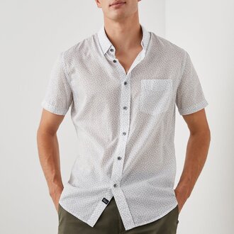 Rails Men Monaco Shirt Ivy Calico Parchment Slate