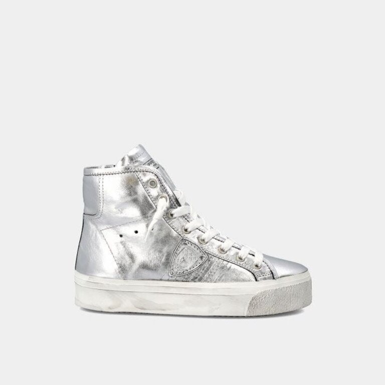 Philippe Model Prsx Haute High Women's Sneakers  Silver