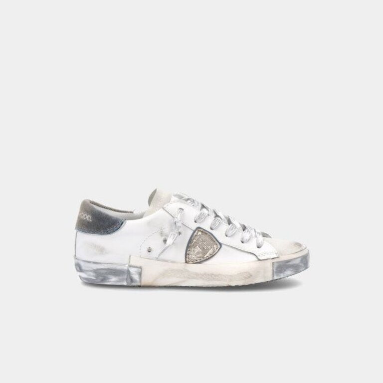 Philippe Model Paris Low Women's Sneakers White And Silver