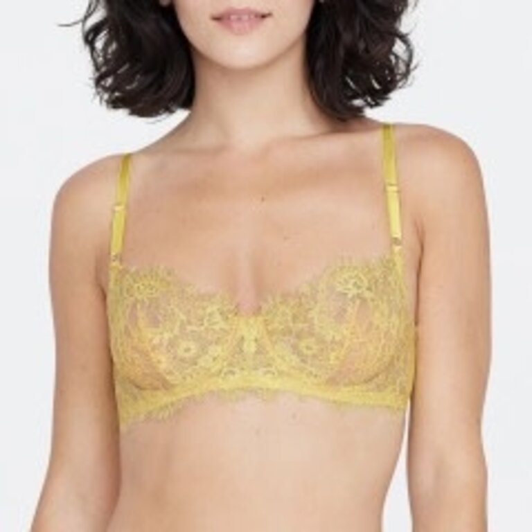 Skarlett Blu Entice Balconette Bra Canary/Nylon