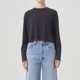 Agolde Mason Cropped Tee Fracture