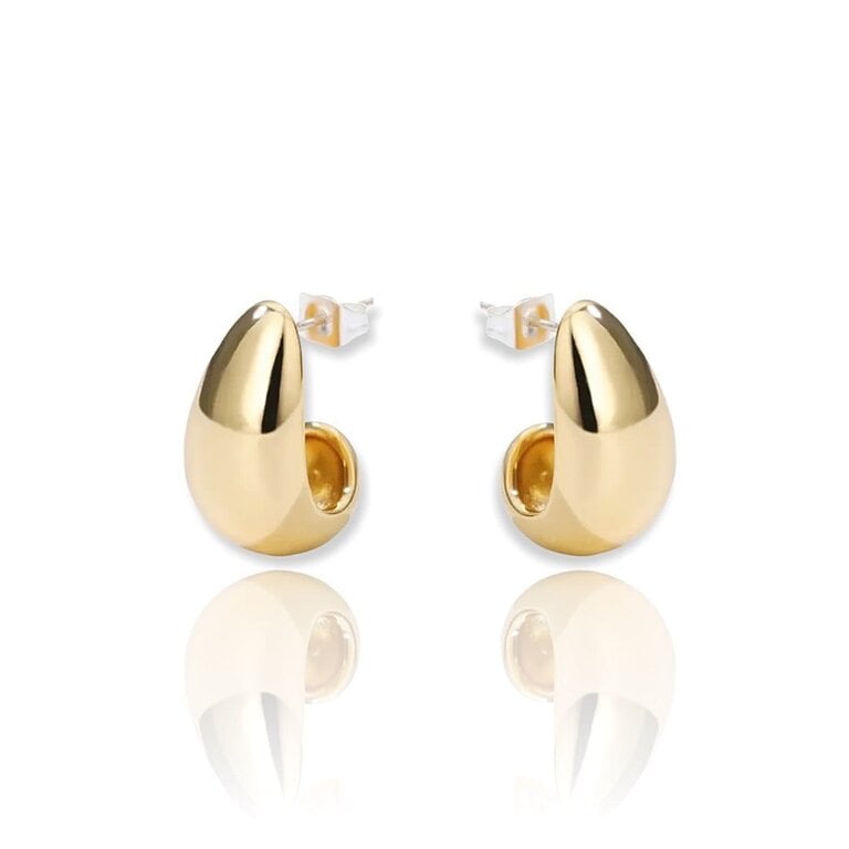 Kikichic Chunky Dome Stud Earrings Gold