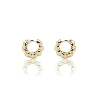 Kikichic Dome Croissant Hoop Earrings Gold